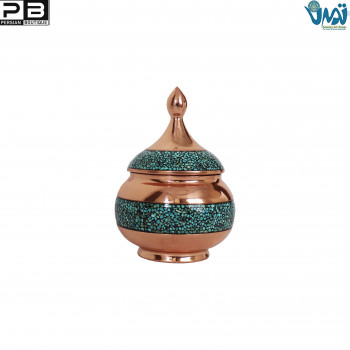 Turquoise inlaying sugar pot