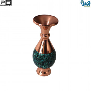 Persian turquoise inlaying flower vase